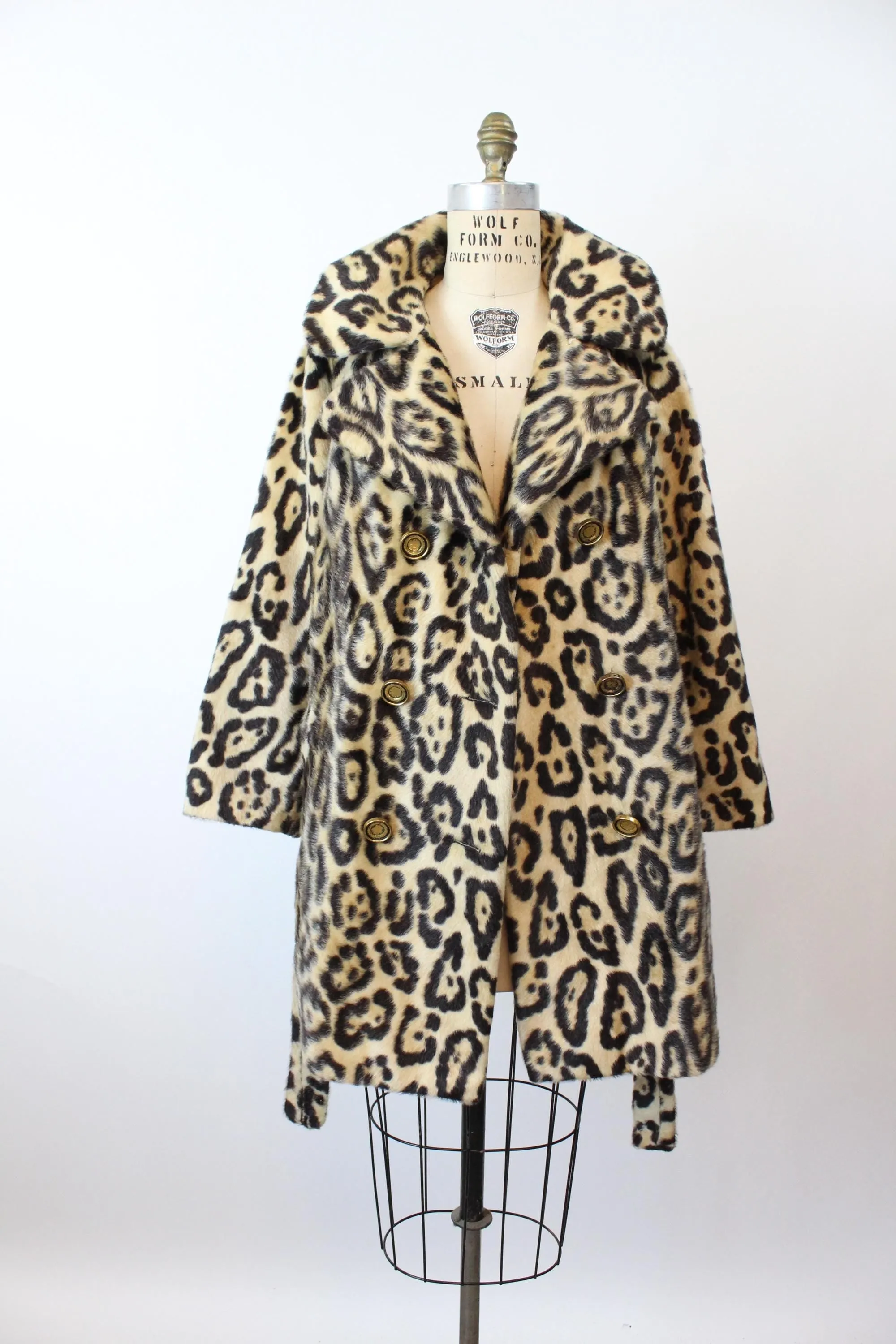 1960s 1969 documented SAFARI faux jaguar coat | new fall winter