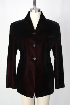 1990s Romeo Gigli Velvet Fitted Blazer