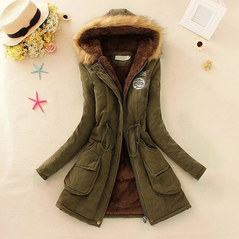 2019 New Parkas Woman Winter Coat Thicken Cotton Jacket Women's Outwear Faux Fur Coats For Women Thick Overcoat Drop Shipping