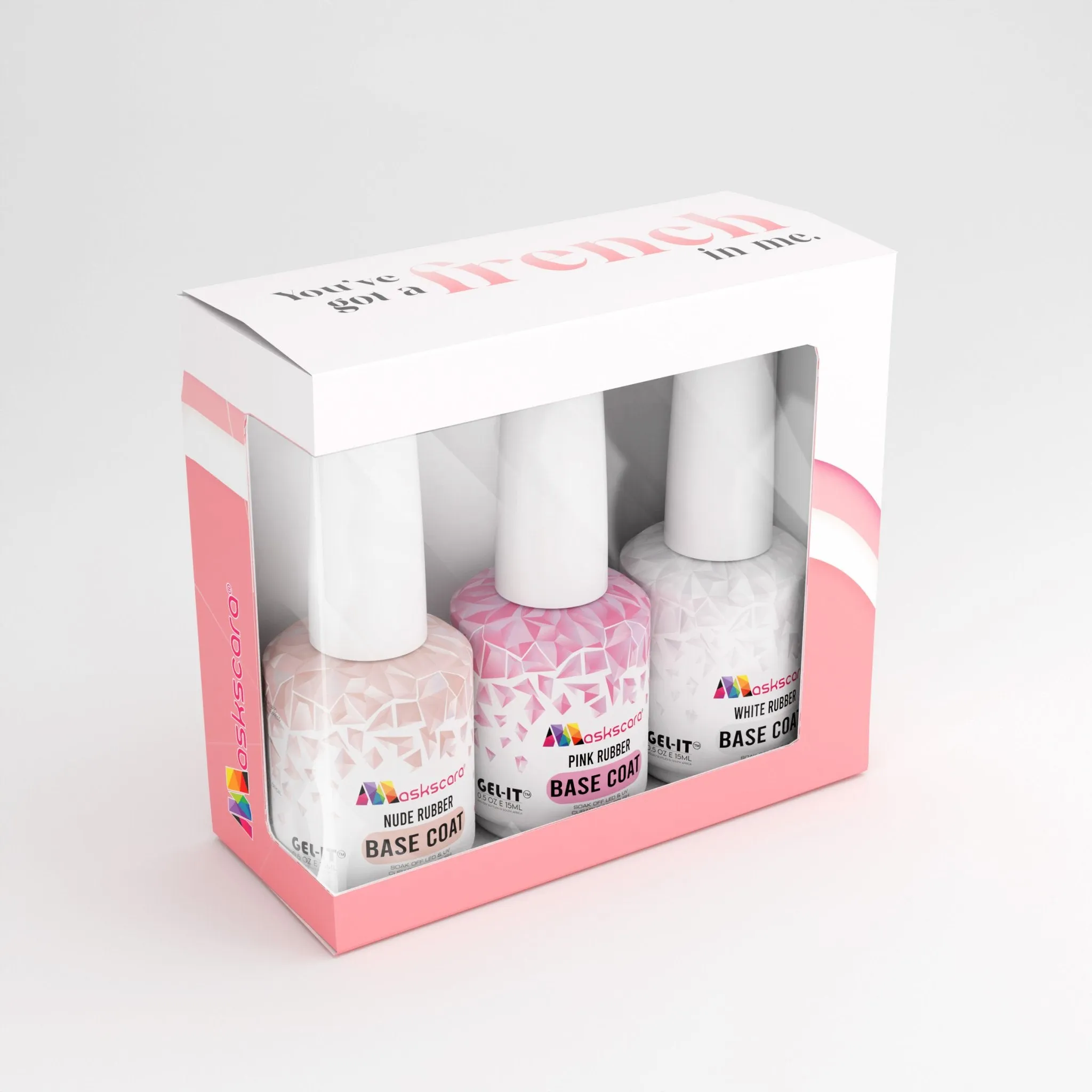 3 Pack Flexi French Rubber Base Coat Kit