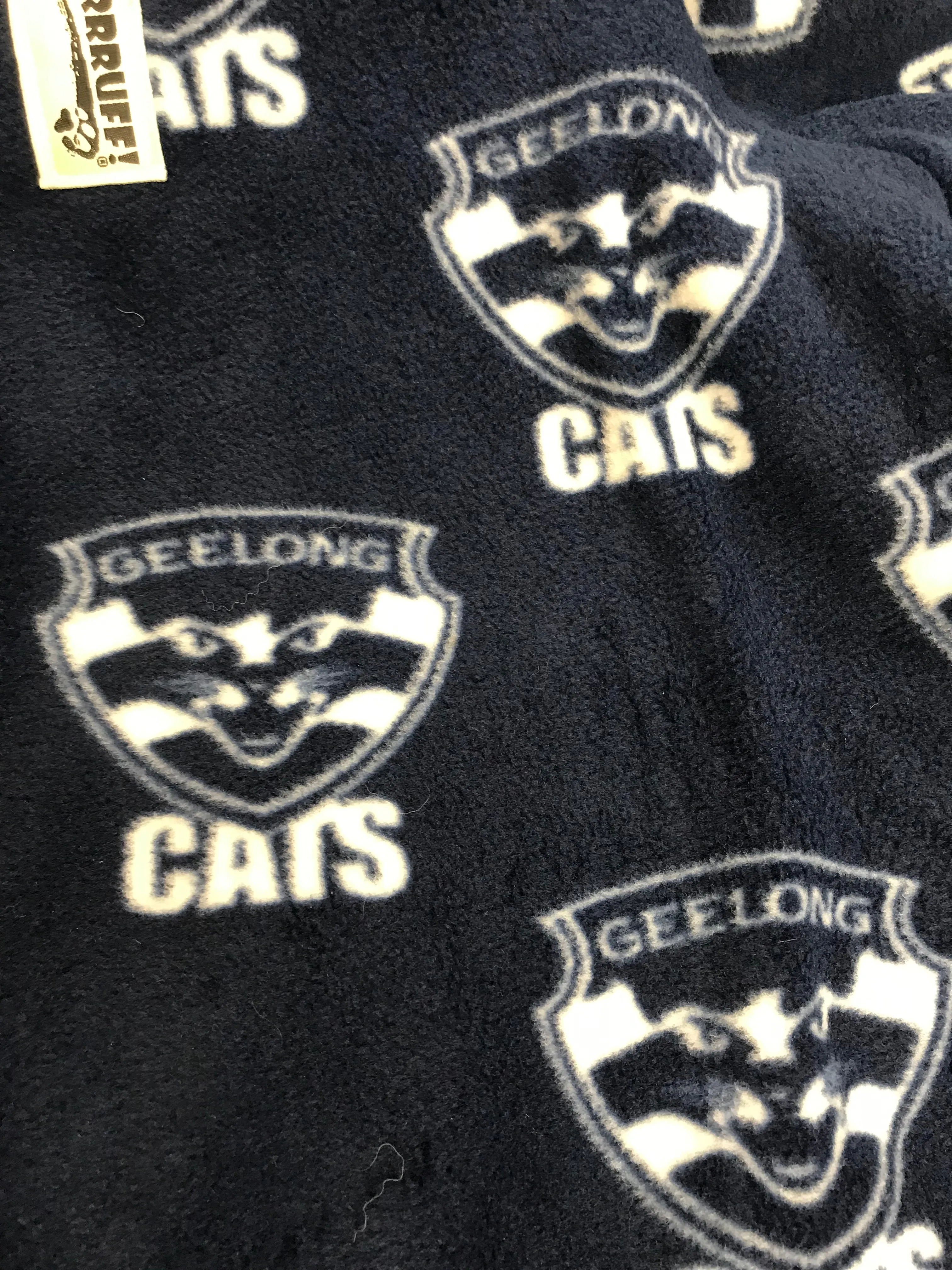AFL Geelong inspired greyhound coat deluxe style double polar fleece washable