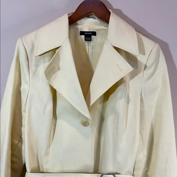 Alfani Yellow Trench Coat Large