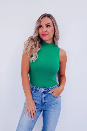 Always Classy Mock Neck Tank - Green