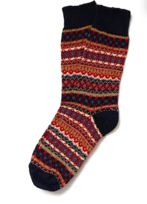 American Trench Cotton Fair Isle Sock