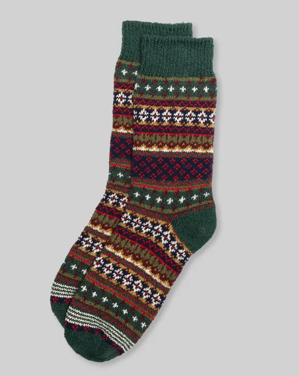 American Trench Cotton Fair Isle Sock