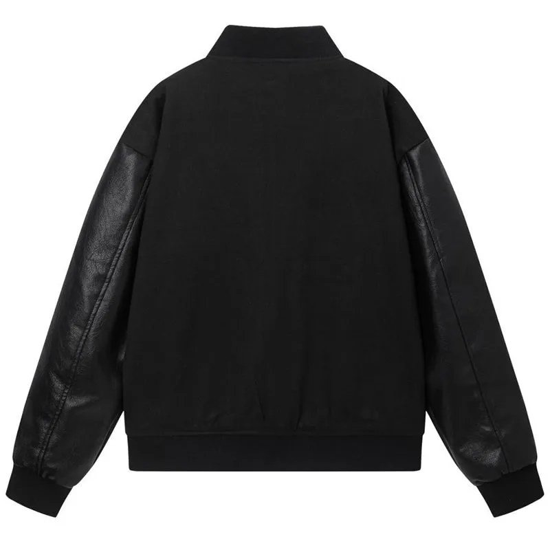 AMlRl Staggered Logo Varsity Jacket