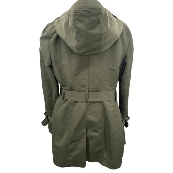 Andrew Marc Women’s Olive Trench Khaki Utility Jacket Size Large