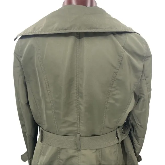 Andrew Marc Women’s Olive Trench Khaki Utility Jacket Size Large