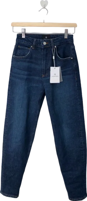 Anine Bing Dark Blue High-Waisted Jeans  Size UK 6