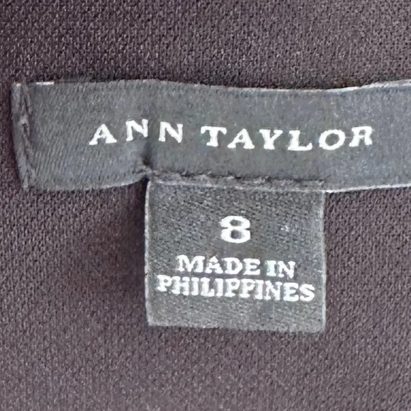 Ann Taylor Sleeveless Trench Wrap Dress Black Size 8