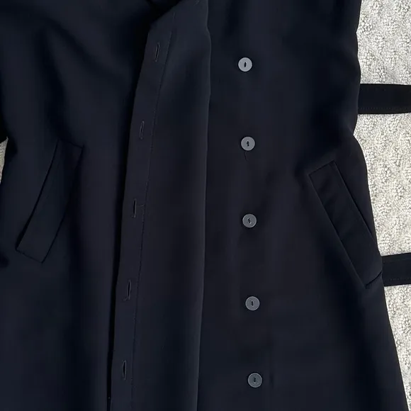 Ann Taylor Sleeveless Trench Wrap Dress Black Size 8