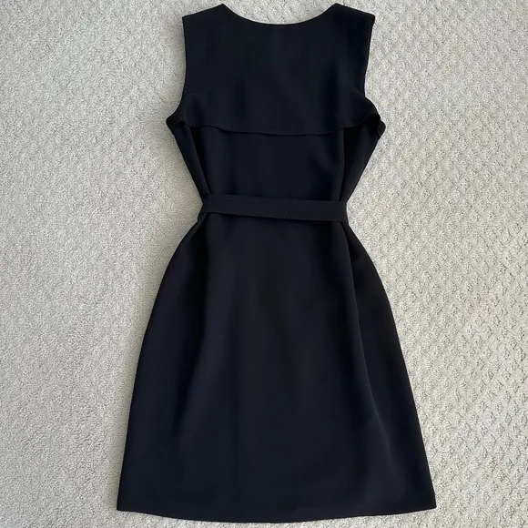 Ann Taylor Sleeveless Trench Wrap Dress Black Size 8