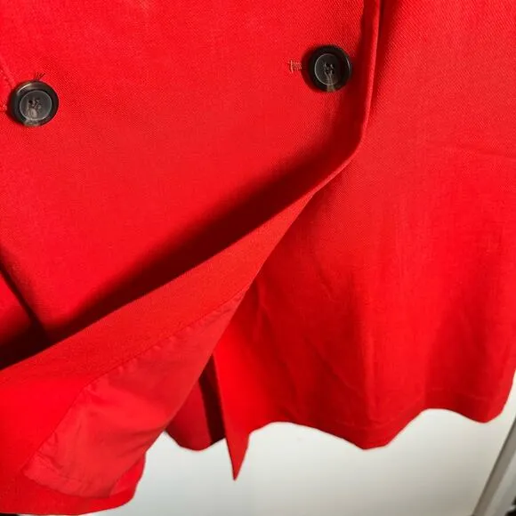 Ann Taylor Trench Pencil Red Belted Button Skirt NWT Size 12