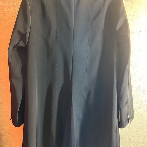 Anne Klein Black and White Trench Coat with Wide Collar