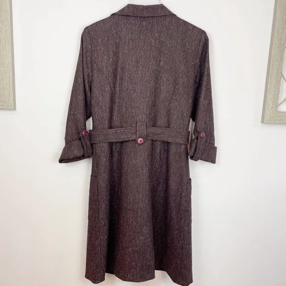 ANNI KUAN Tweed Trench Coat size 8