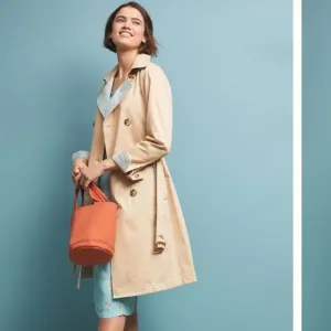 Anthropologie - Gingham-Lined Trench Coat