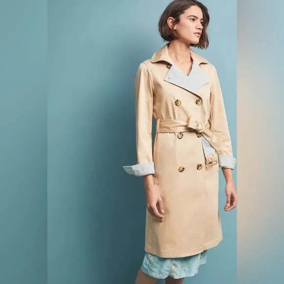 Anthropologie - Gingham-Lined Trench Coat