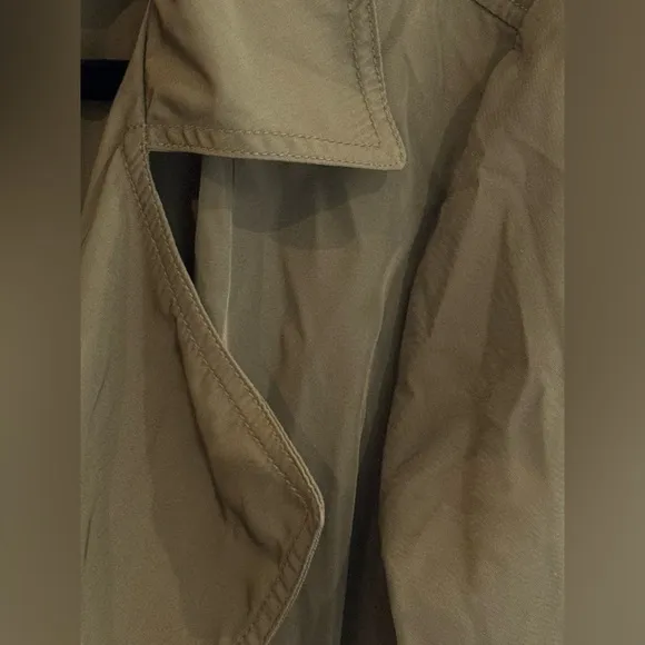 ANTHROPOLOGIE Gisborne Obi Trench Army Green Jacket, Small