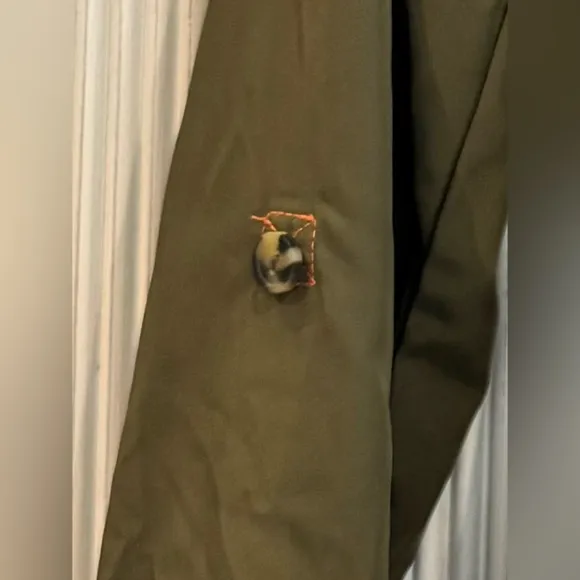 ANTHROPOLOGIE Gisborne Obi Trench Army Green Jacket, Small