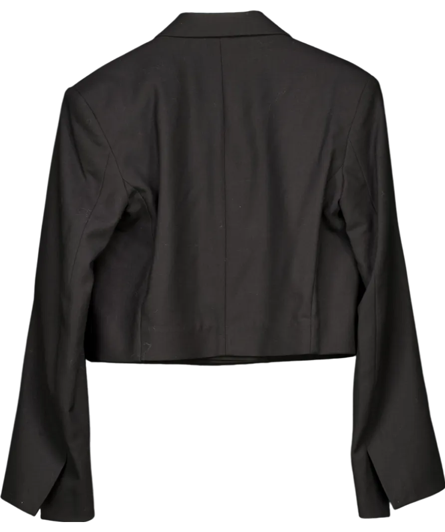 Arket Black Cropped Blazer UK 6
