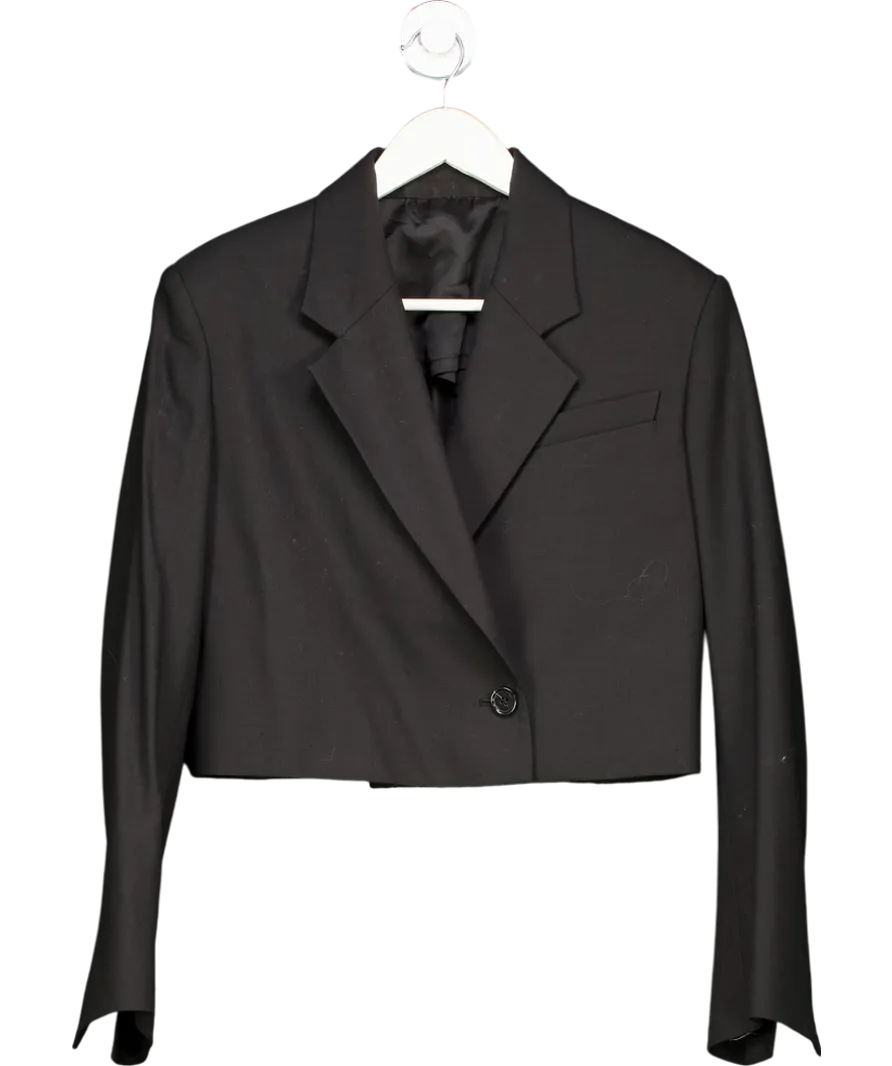 Arket Black Cropped Blazer UK 6