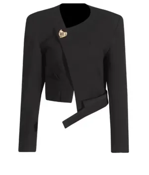 Ava Black Cropped Blazer
