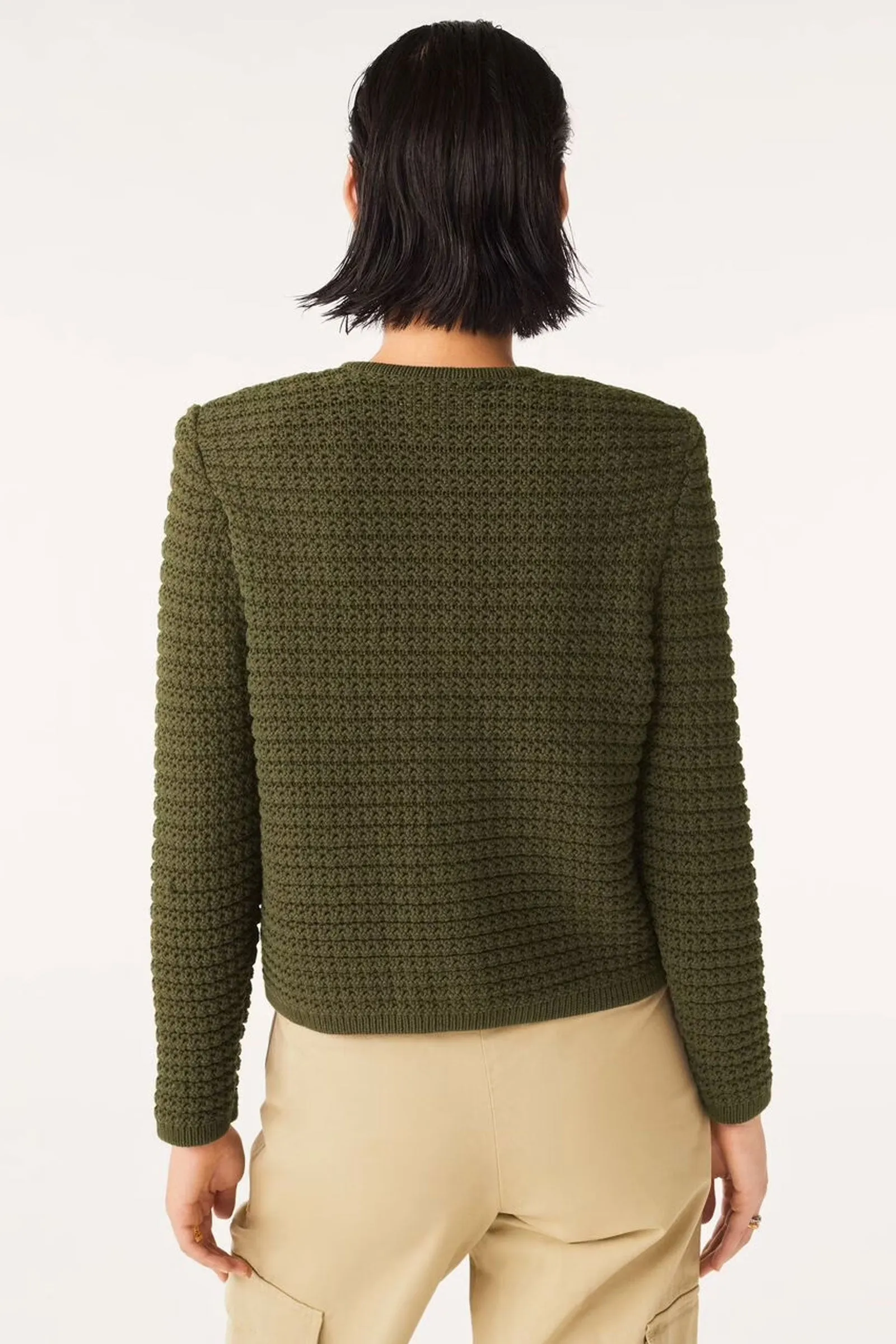 Ba&sh Gaspard Cardigan in Kaki