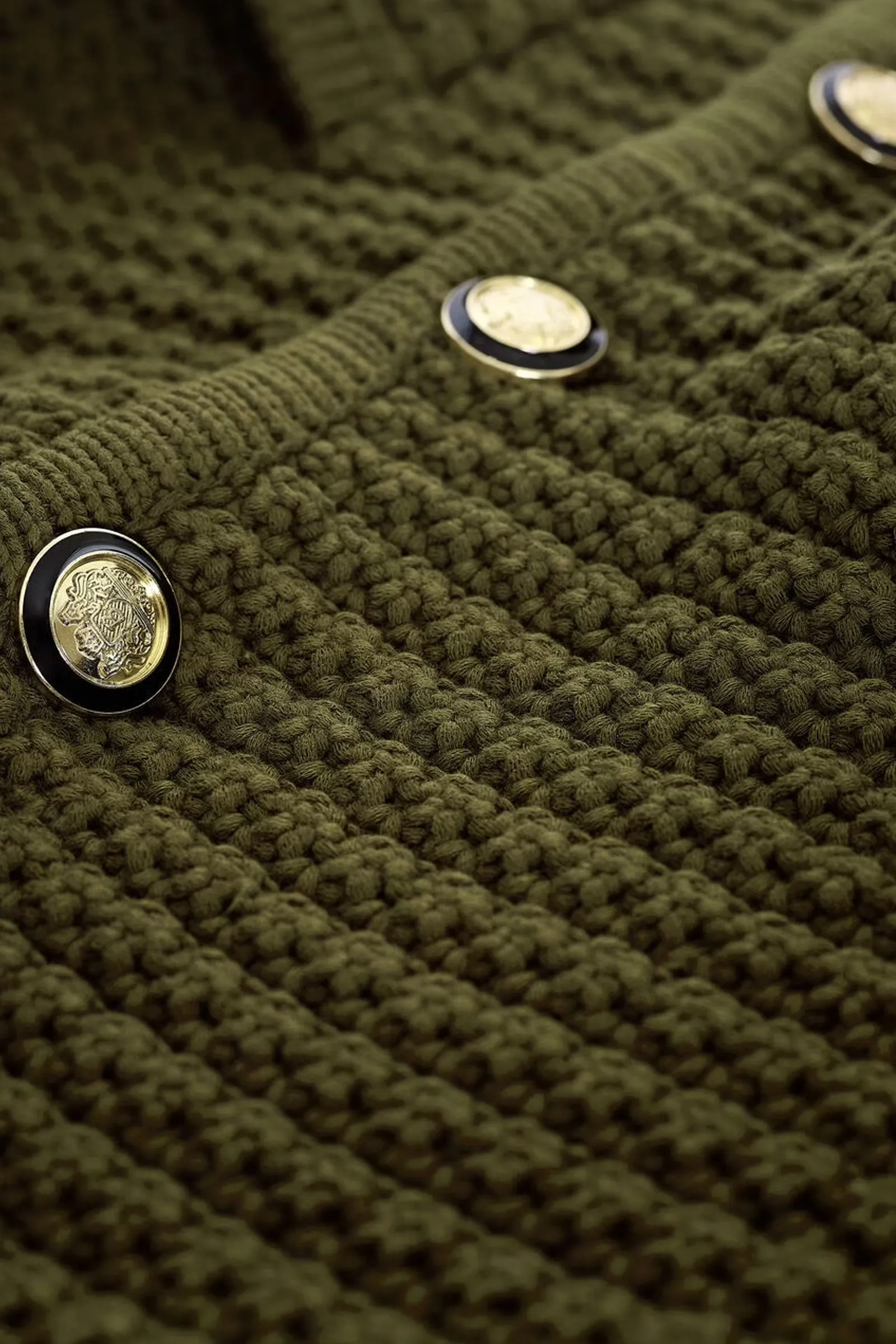 Ba&sh Gaspard Cardigan in Kaki