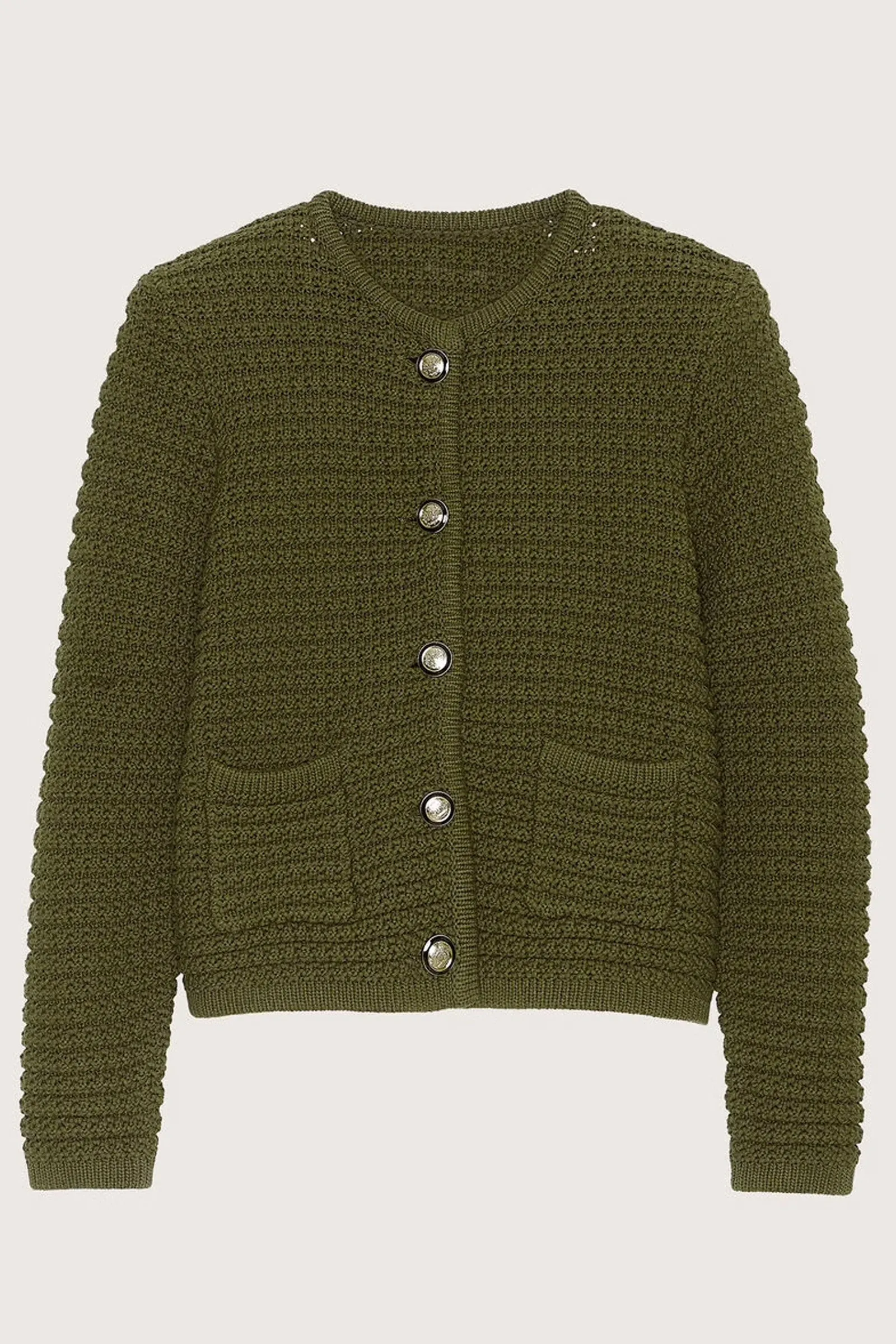 Ba&sh Gaspard Cardigan in Kaki