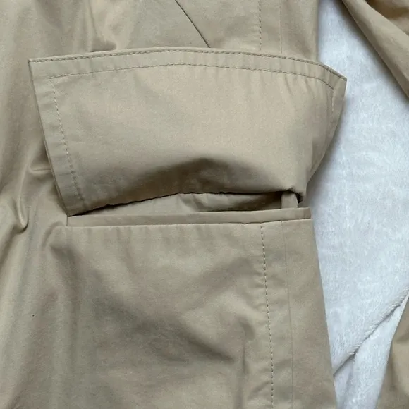 Banana Republic Trench Coat Blazer Safari Travel Classic Neutral Button Close