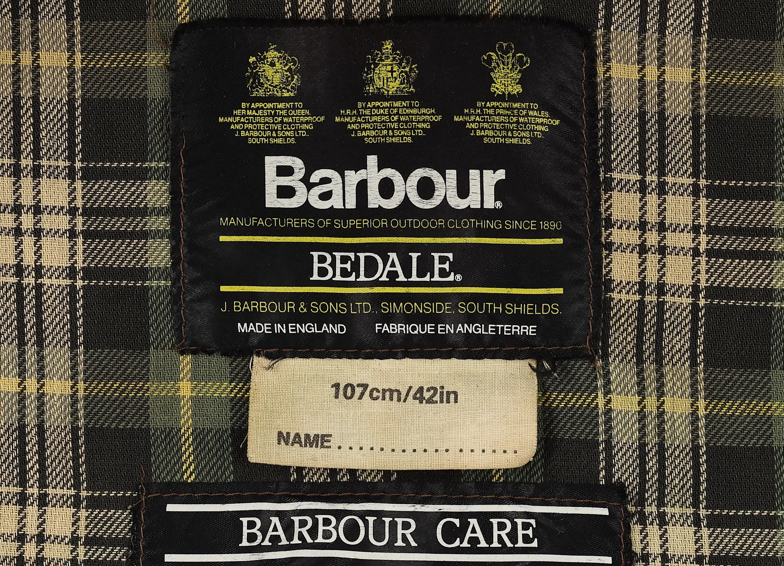 Barbour Bedale Four Pocket Wax Jacket - Green - M
