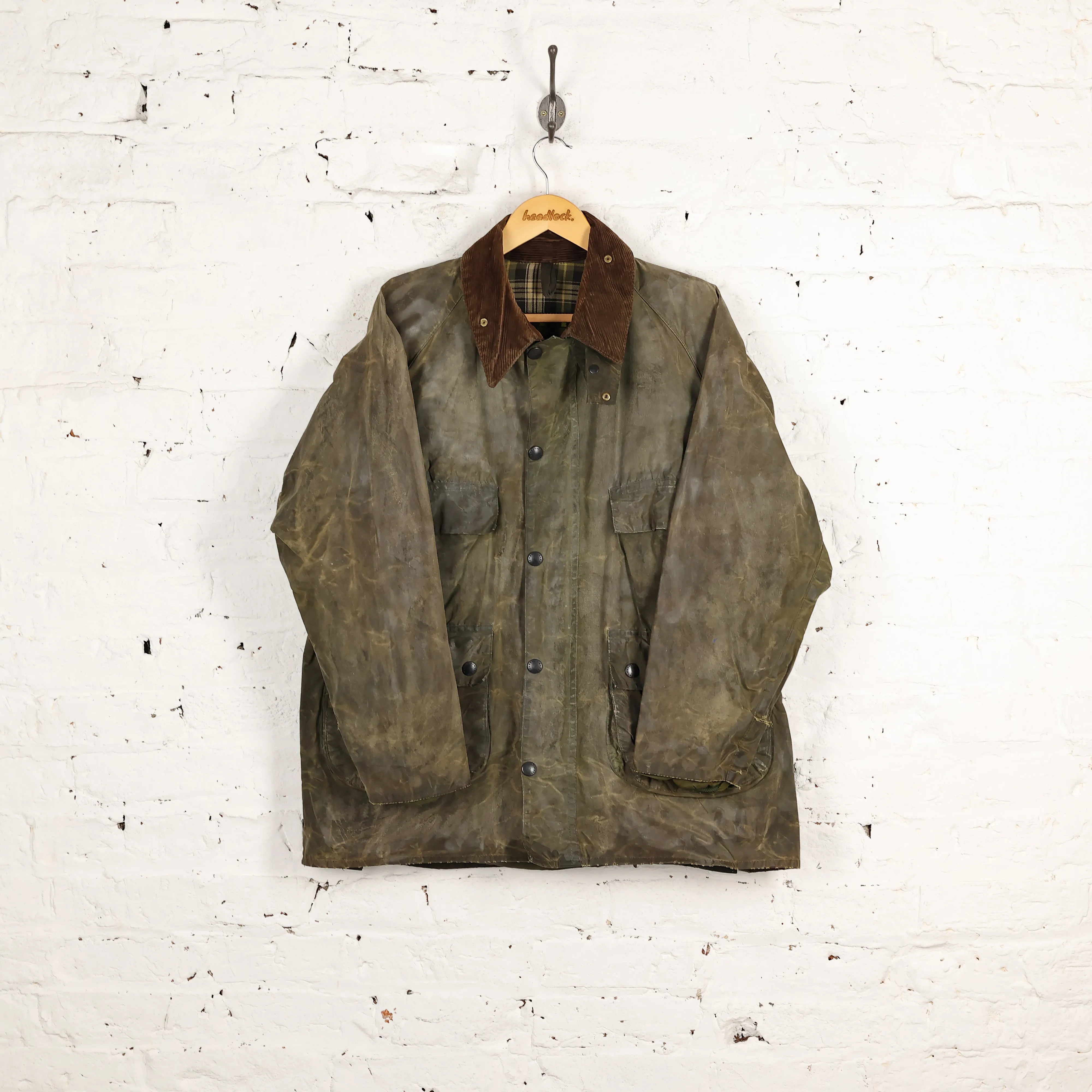 Barbour Bedale Four Pocket Wax Jacket - Green - M