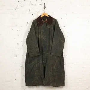 Barbour Burghley Long Wax Jacket - Green - XXL