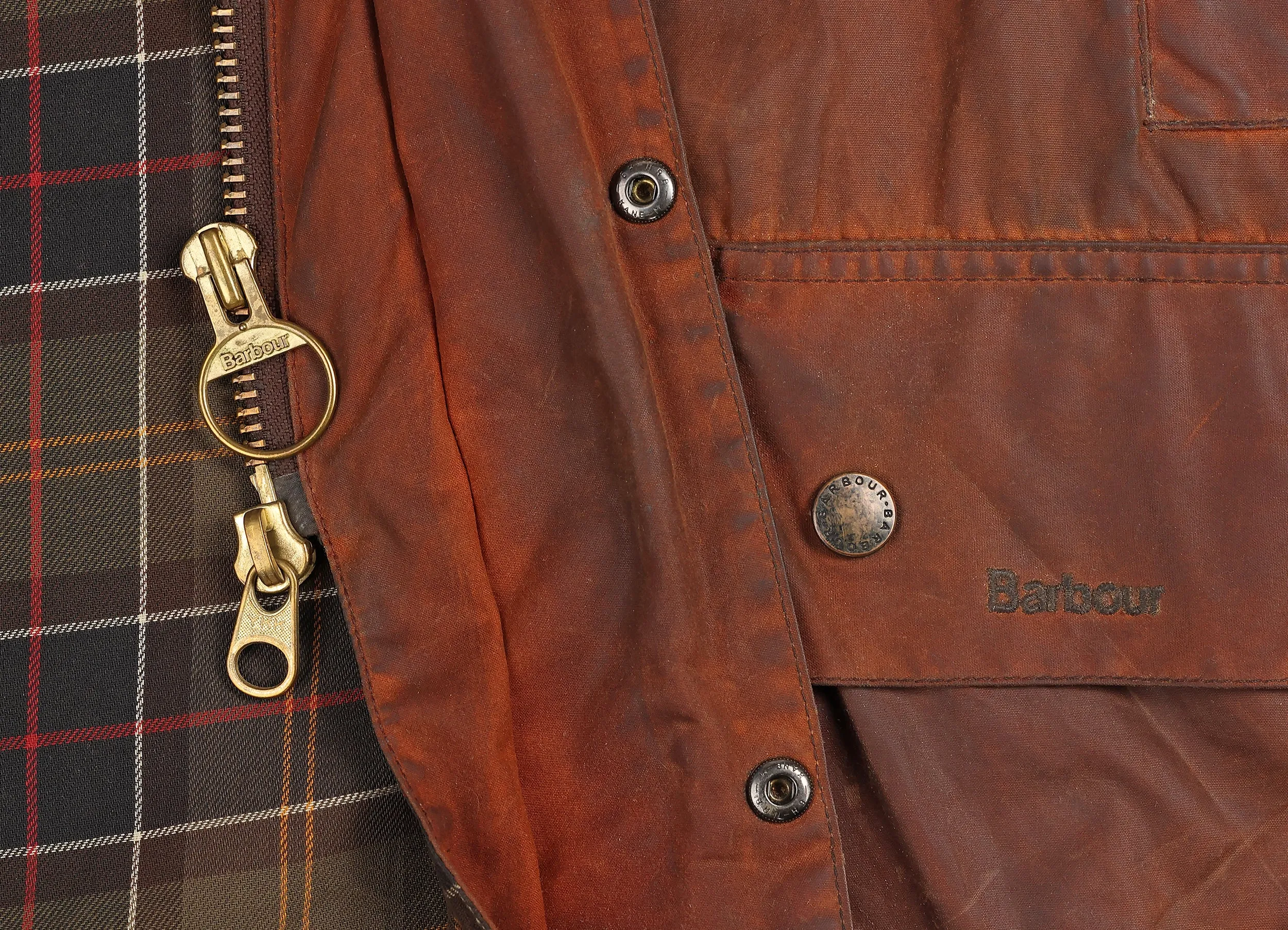 Barbour Classic Beaufort Wax Jacket Coat - Brown - XXL