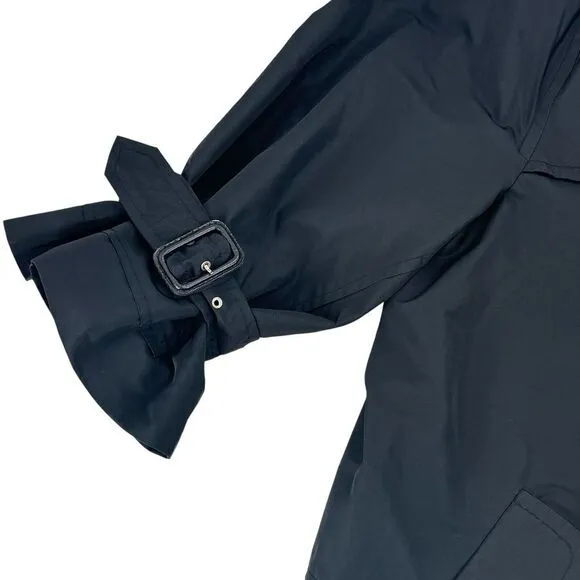 BCBG Maxazria Belted Trench Coat Jacket‎ Cropped Button Front Y2K Women's Sz M