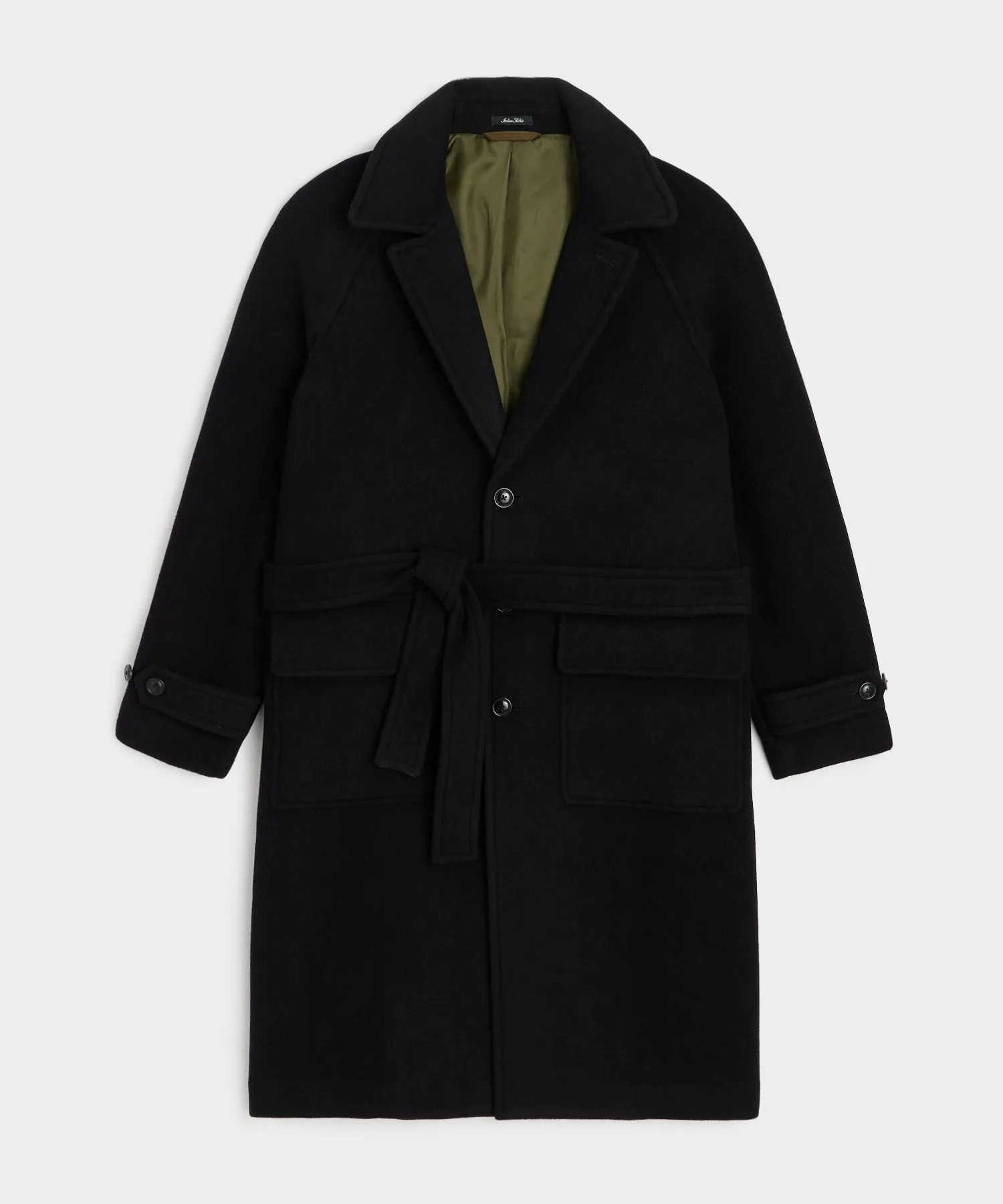 Belted Balmacaan in Black