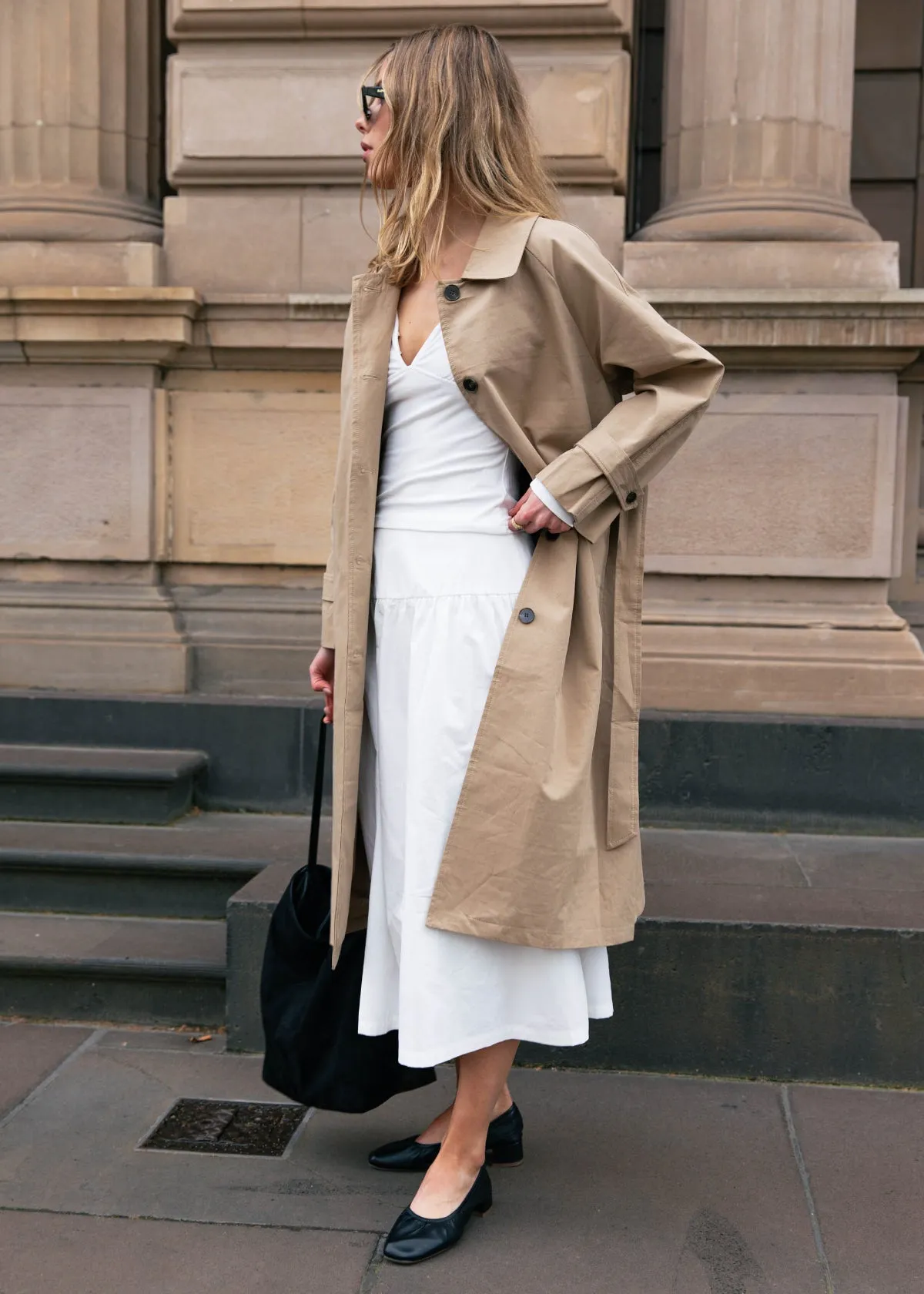 Belted Trench Coat - Tan