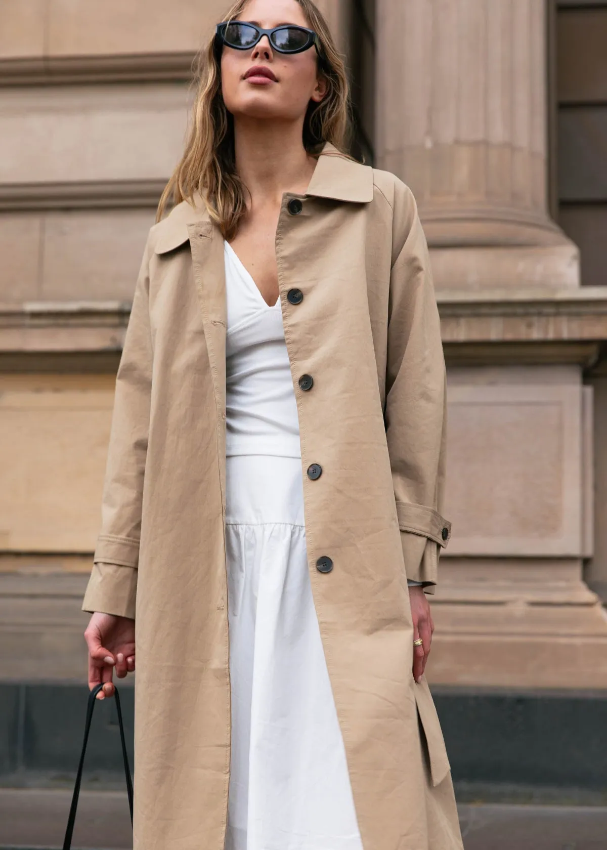 Belted Trench Coat - Tan