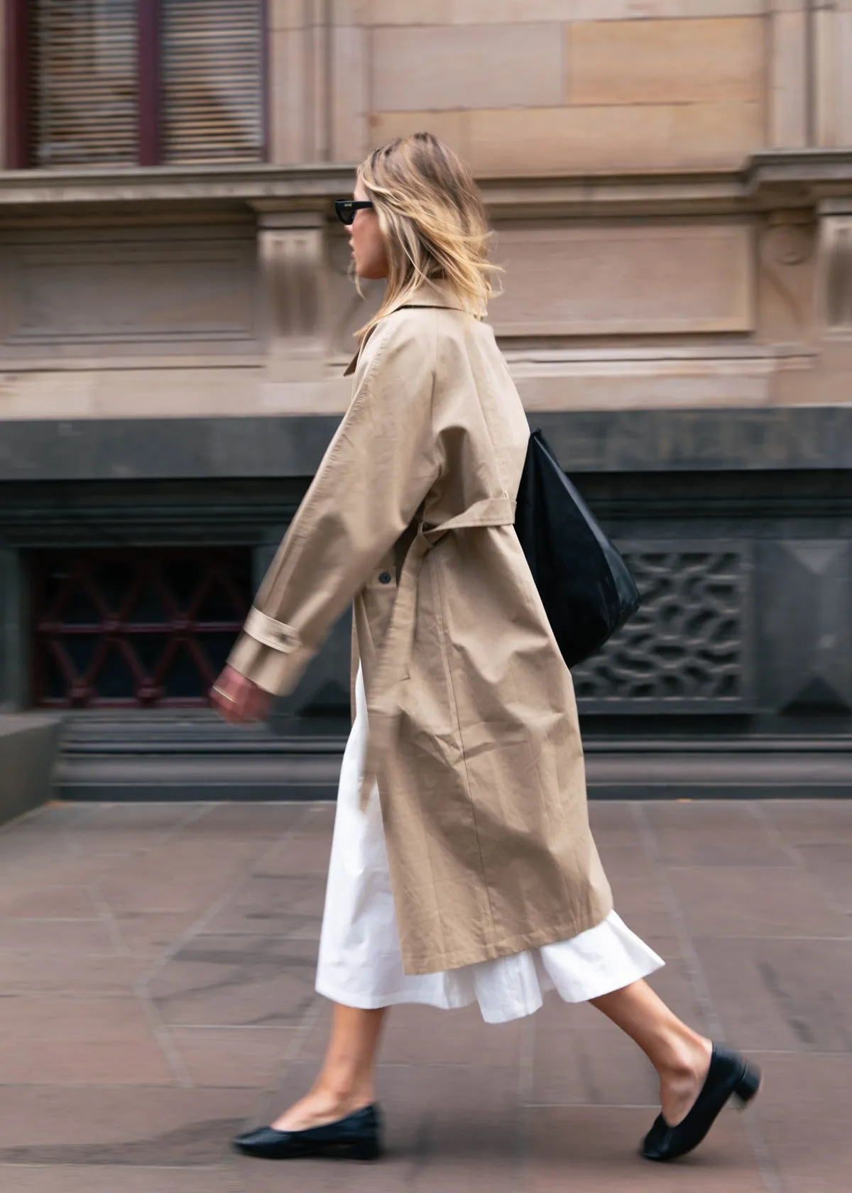 Belted Trench Coat - Tan