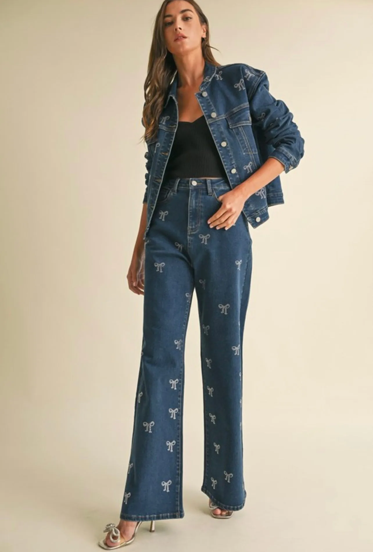 BOW DENIM JACKET