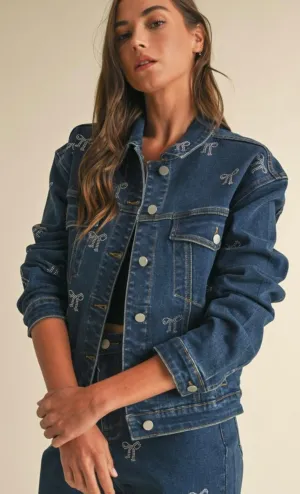 BOW DENIM JACKET