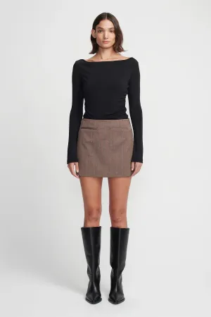 BRIDGET MICRO MINI SKIRT PINSTRIPE