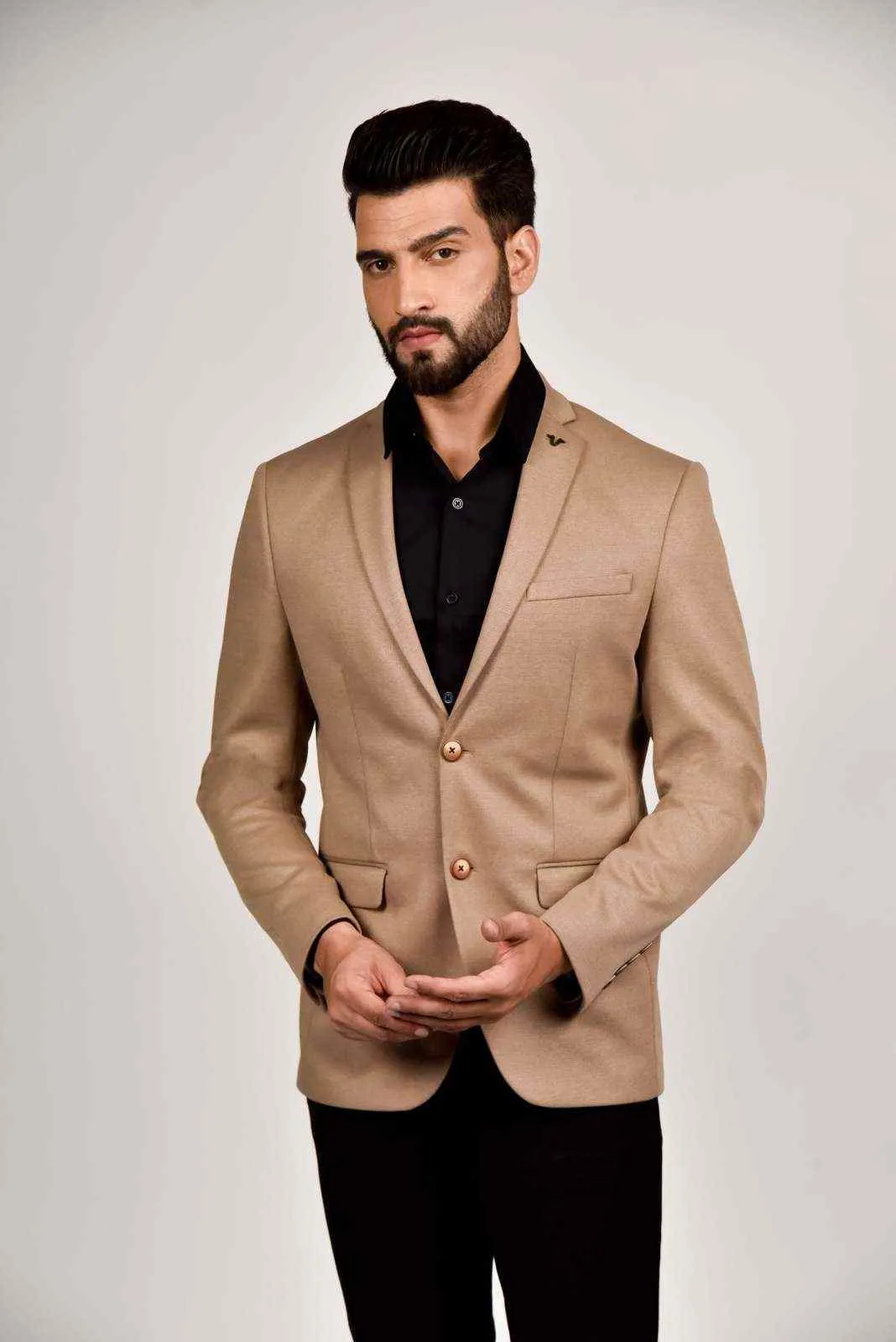 Brown Knitted Blazer