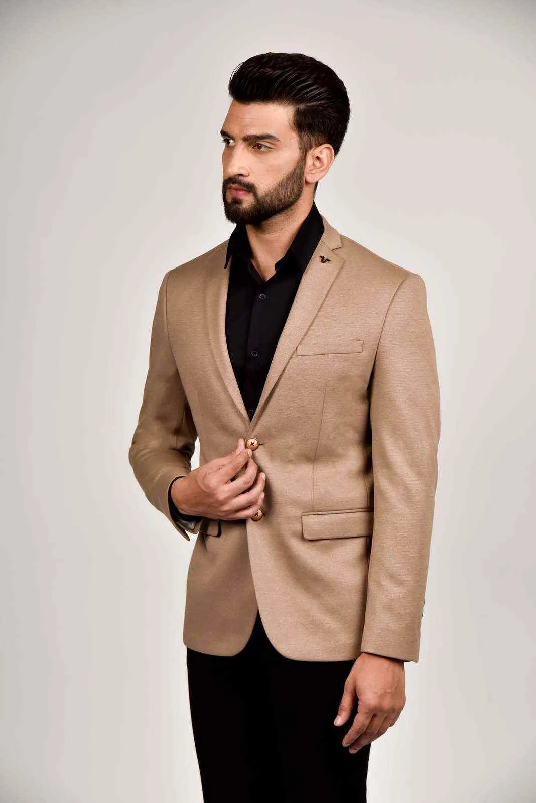 Brown Knitted Blazer