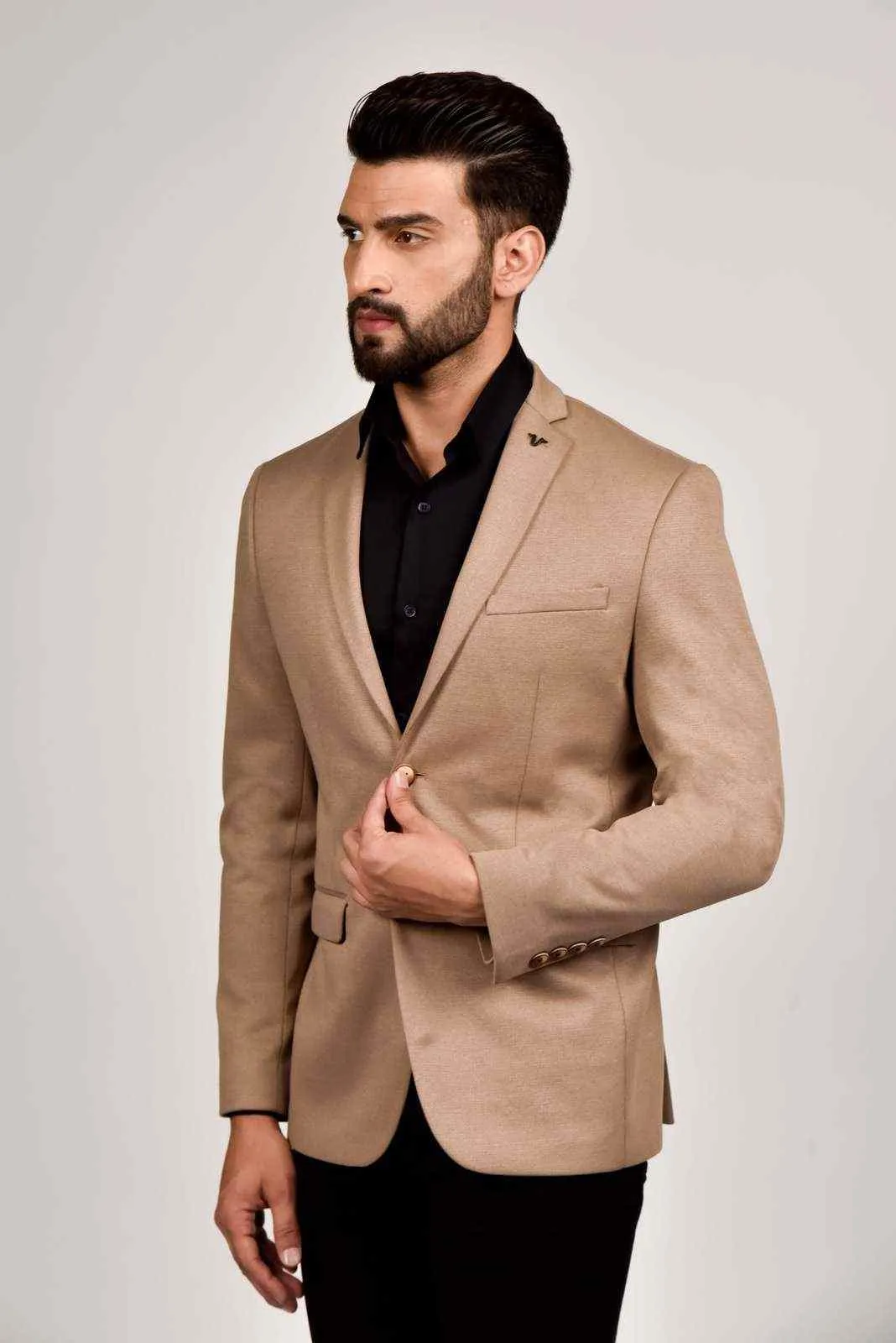 Brown Knitted Blazer