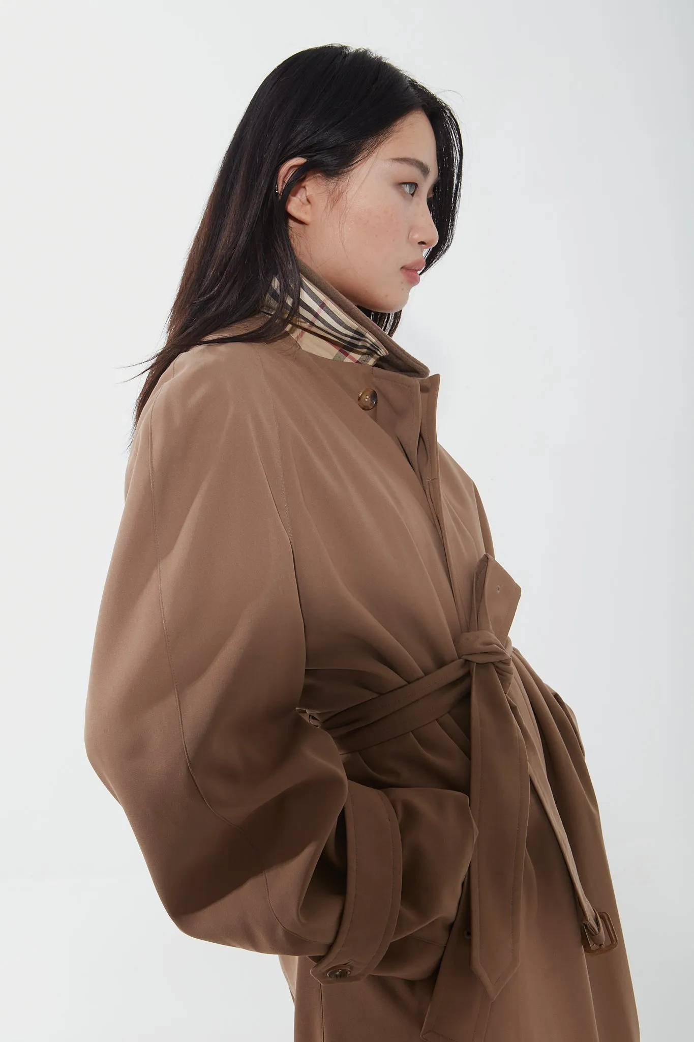 Burberry Brown Garbadine Classic Trench Coat - XL
