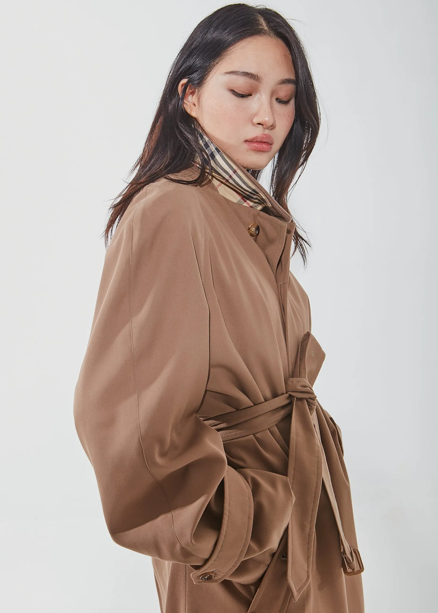 Burberry Brown Garbadine Classic Trench Coat - XL