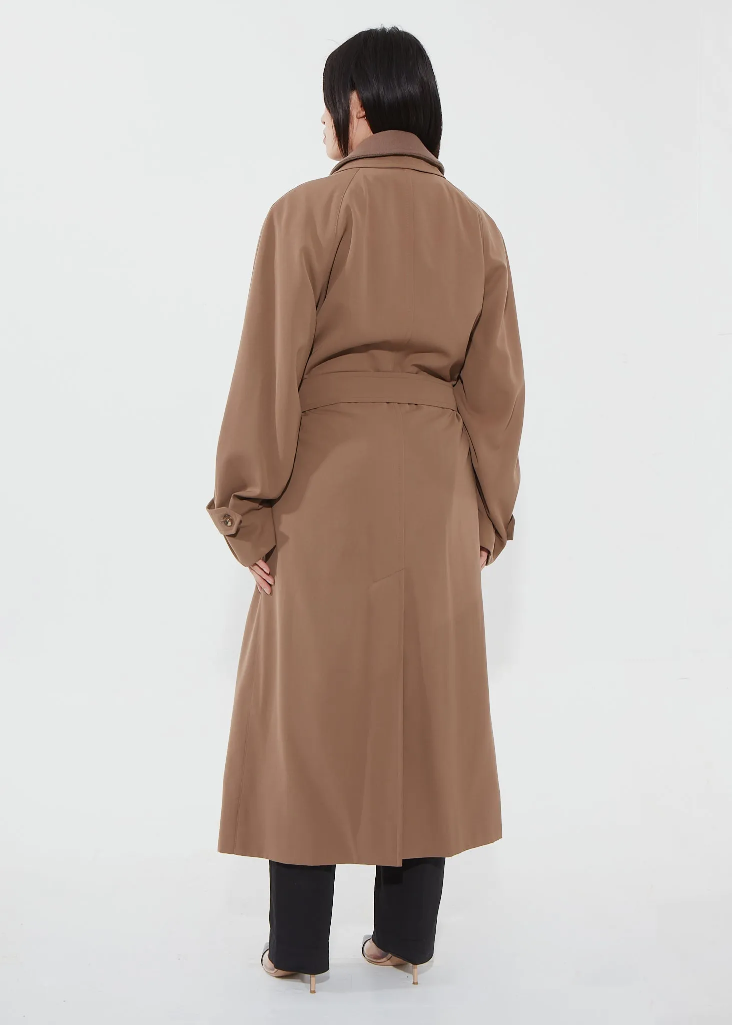Burberry Brown Garbadine Classic Trench Coat - XL