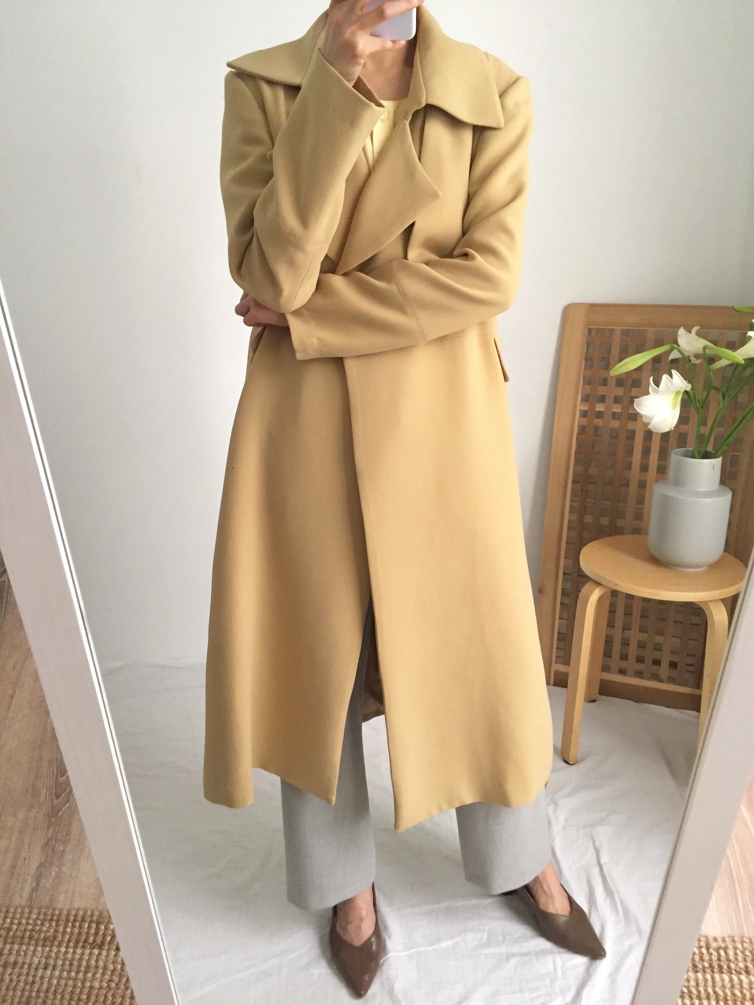 butterscotch trench coat (limited edition,fabric is imported from Japan)