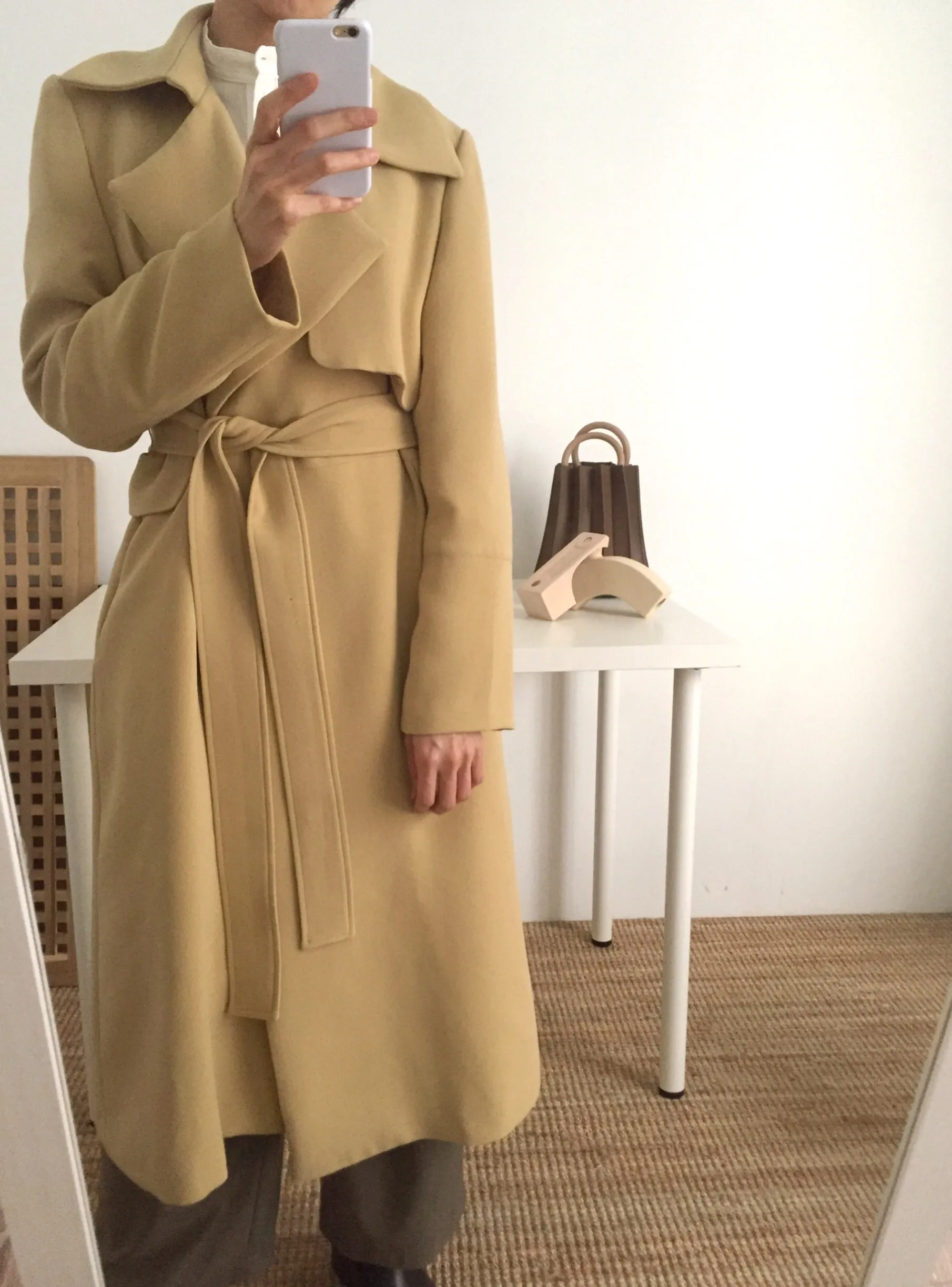 butterscotch trench coat (limited edition,fabric is imported from Japan)